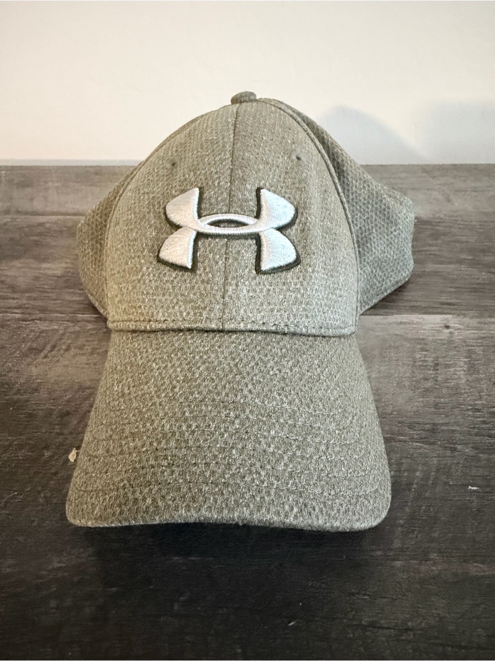 Under Armour Olive Green Textured Cap with White Logo